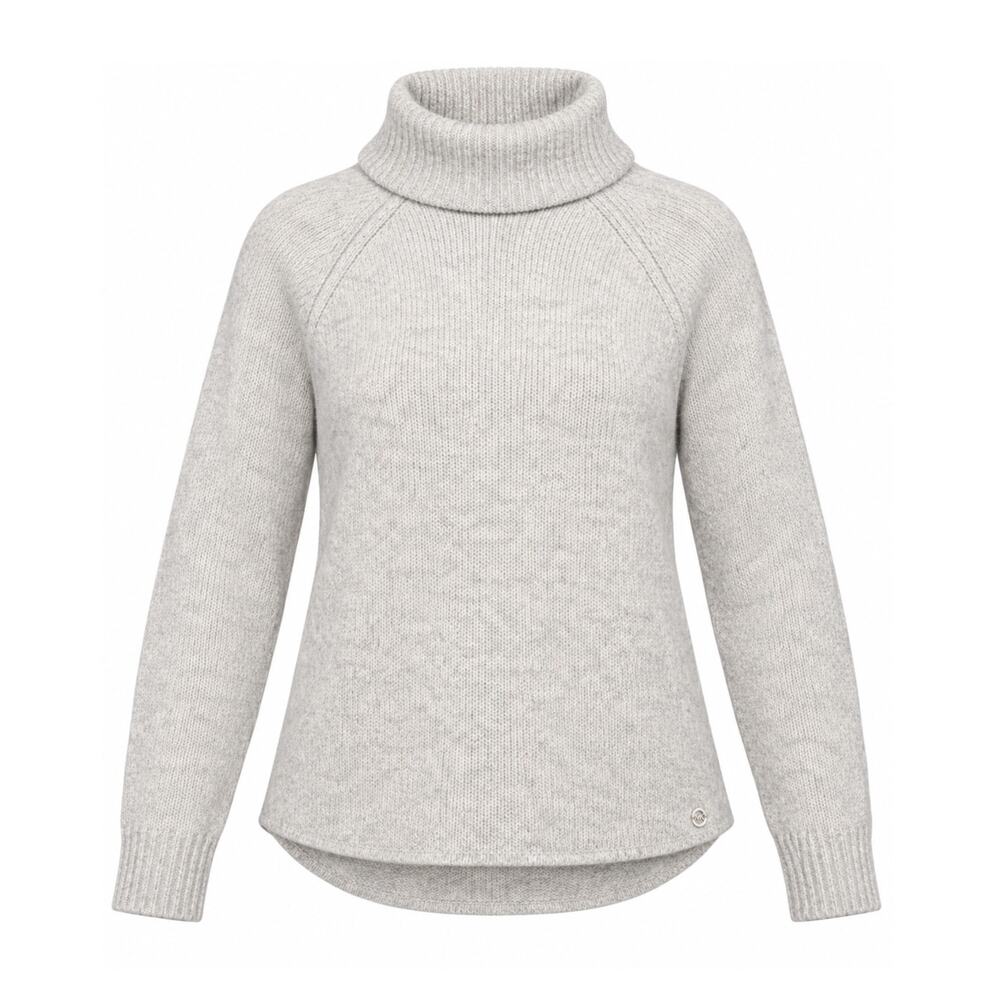 Michael Kors Alpaca Blend Turtleneck Sweater Size Large Gray Cozy Old Money